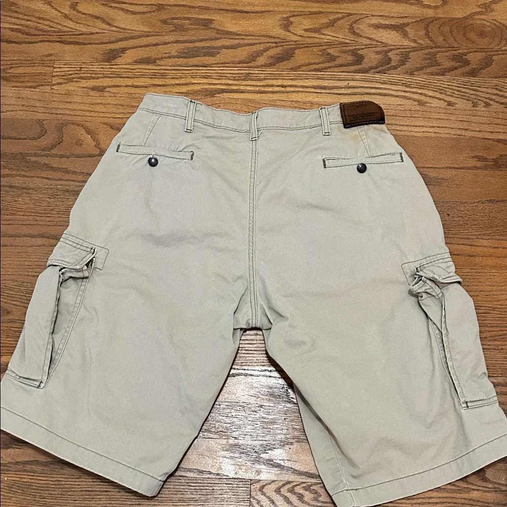 Vintage Polo Jeans Co Shorts Men’s 30 Freighter Cargo Leather Buckle Y2K Hiking